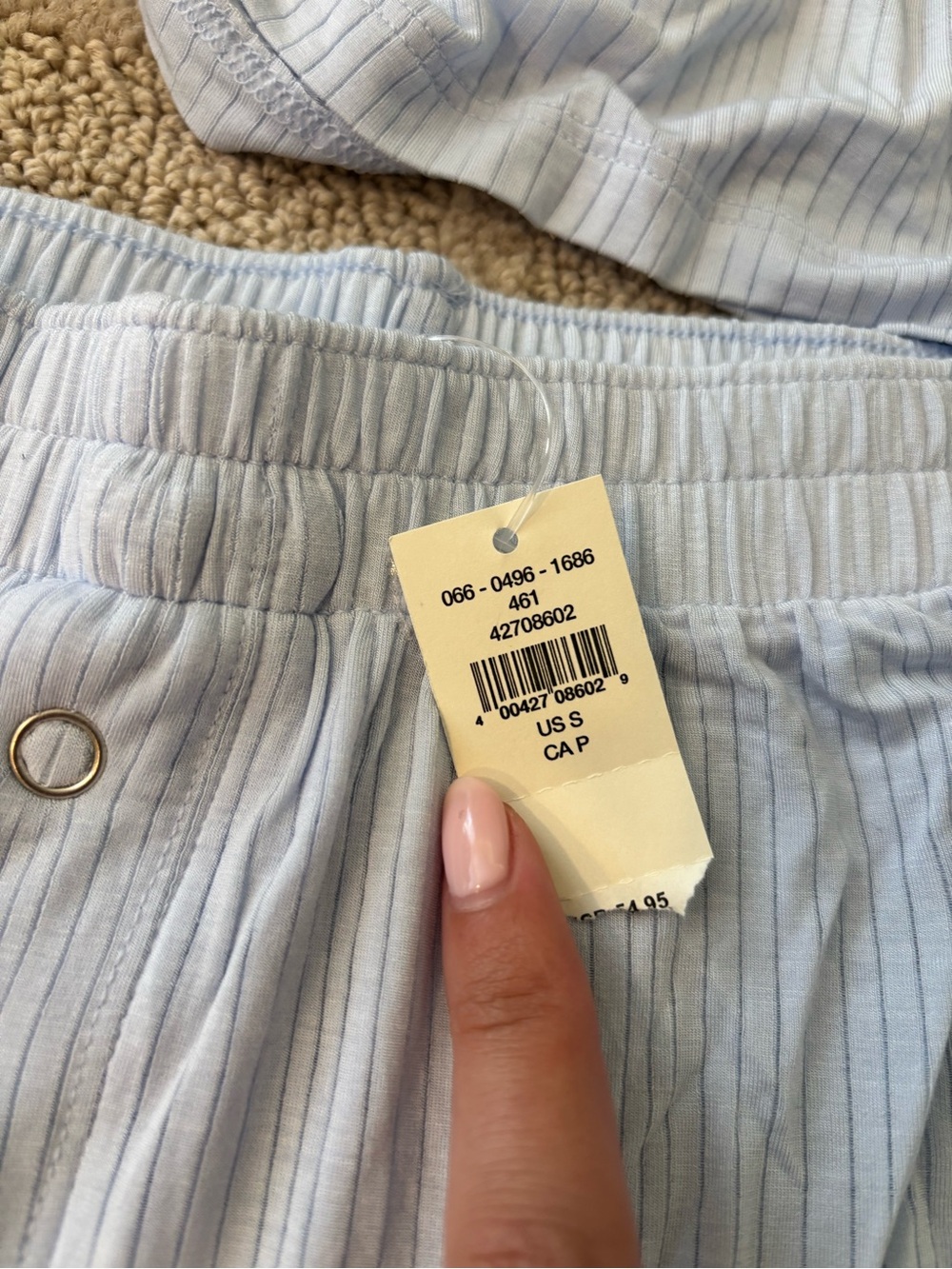 NWT aerie Light Blue Wide-Leg Lounge Tee & Pants Set - Picture 5 of 7